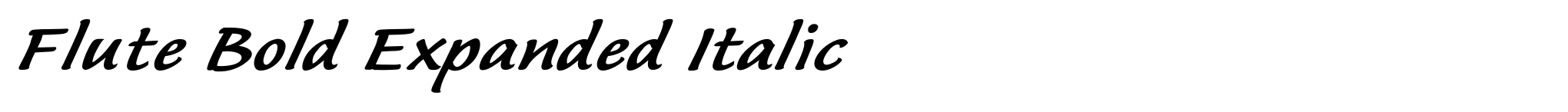 Flute Bold Expanded Italic image